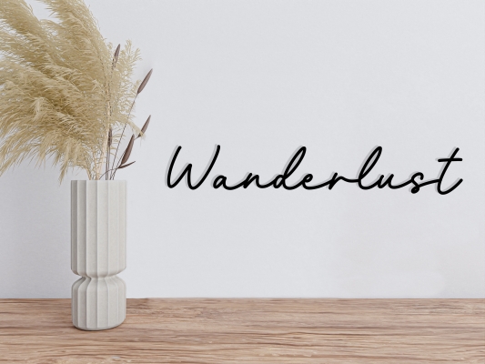 Schriftzug "Wanderlust"